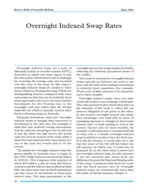 overnight swap rates.